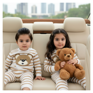 بلوز شلوار تدی راه راه